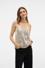 Vero Moda Top lentejuelas Gris