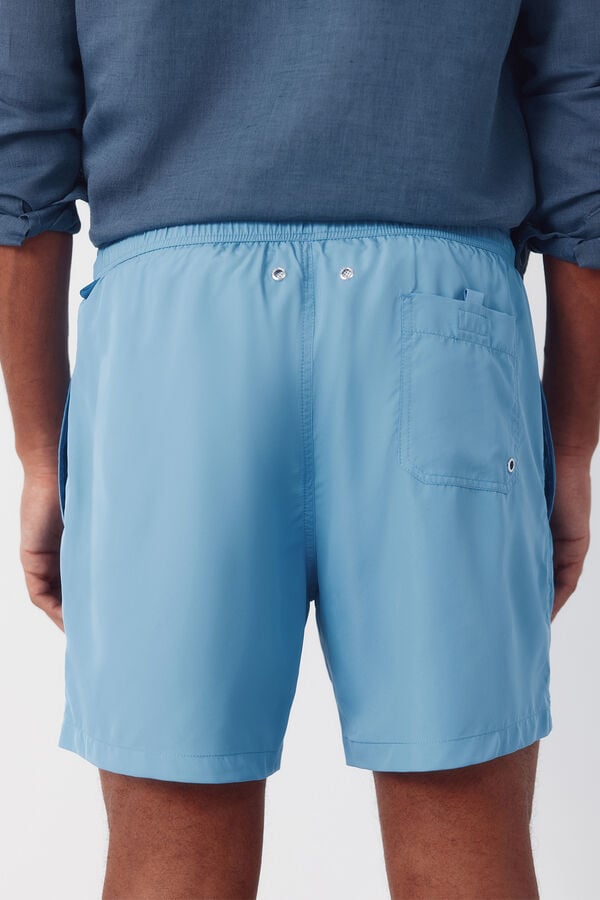 Cortefiel Plain basic swimwear Blue