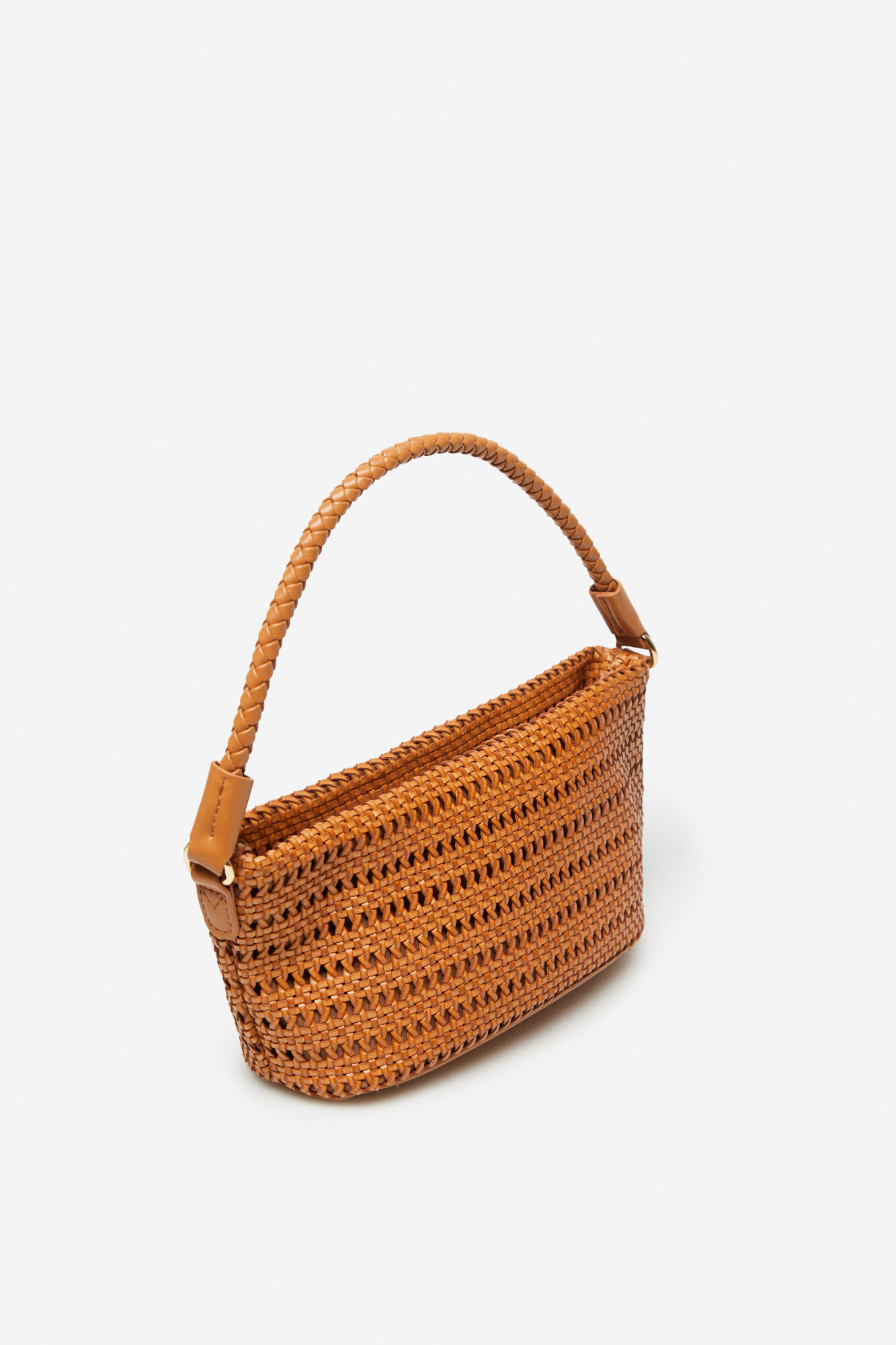 Bolso tipo baguette tejido trenzado Complementos de mujer