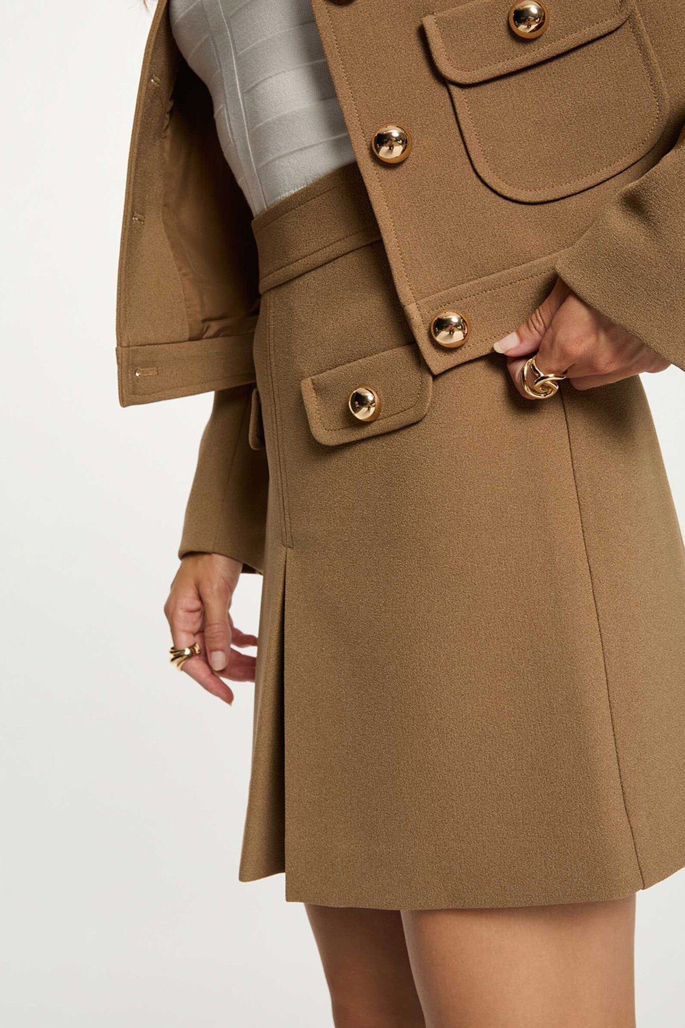 Morgan Saia curta plissada