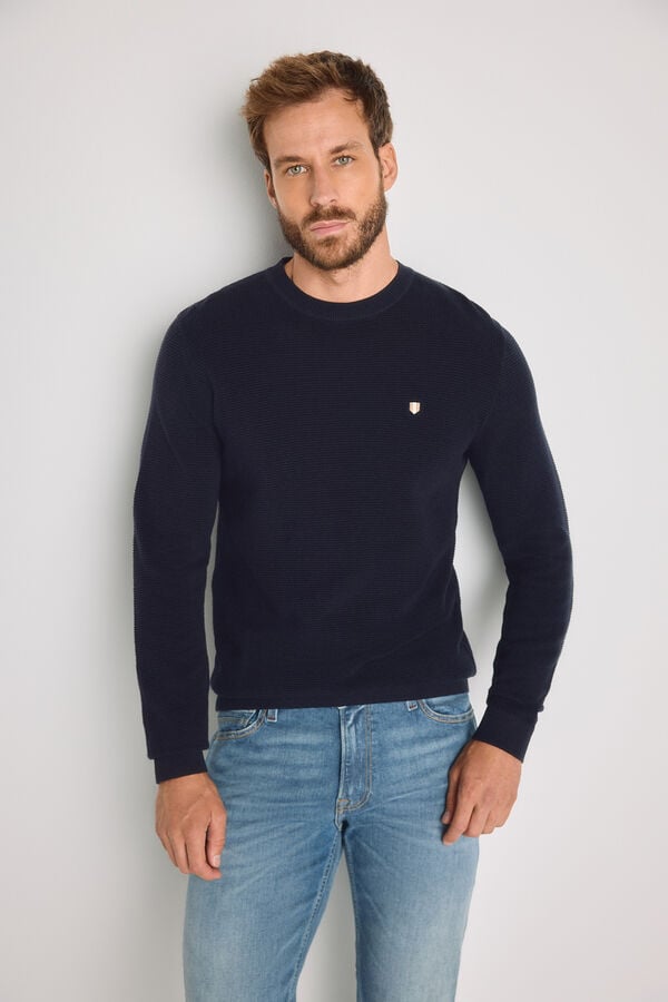 Jack & Jones 100% cotton regular jumper Navy