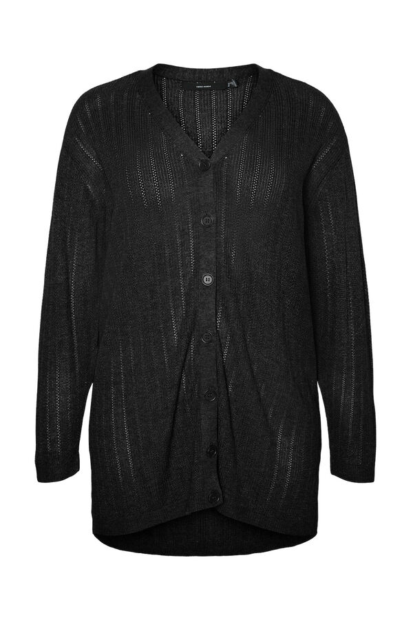 Cortefiel V size neckline cardigan Black