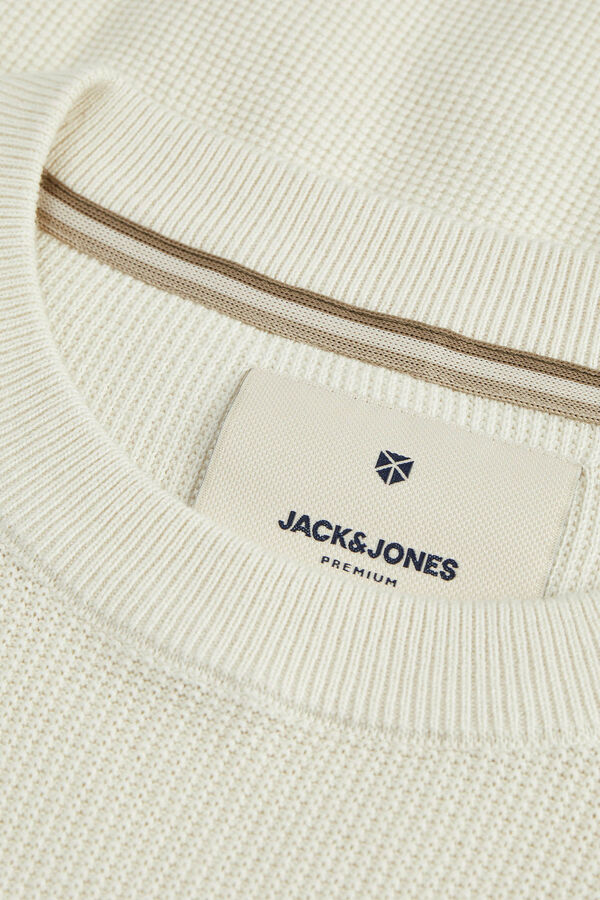 Jack & Jones Suéter fino estruturado Branco
