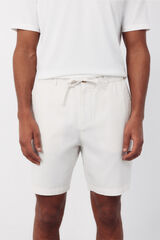 Cortefiel Bermuda shorts with elastic and regular laces Ivory