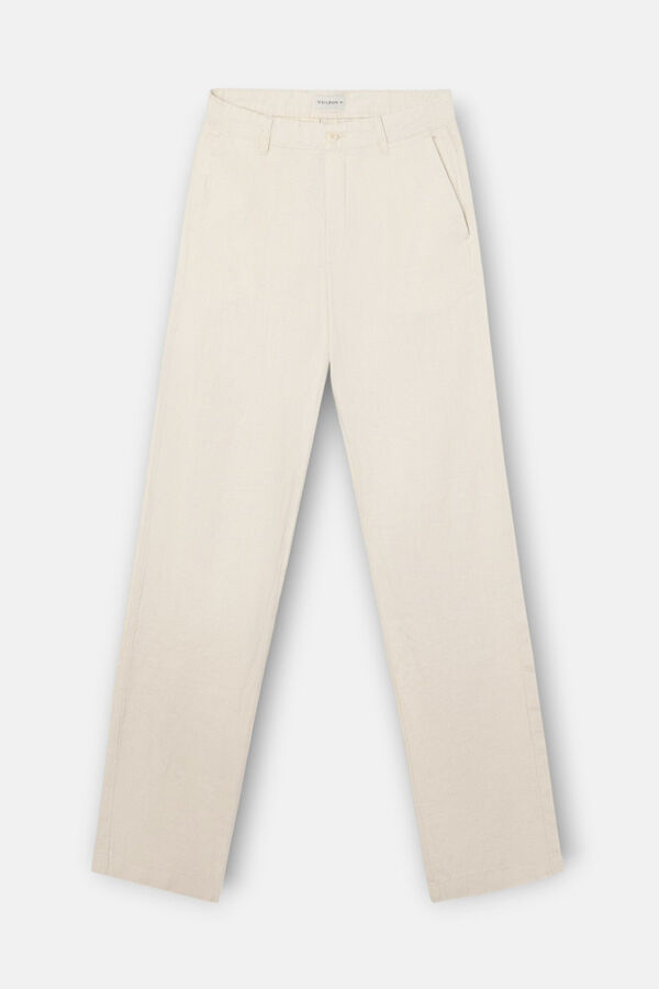 Silbon Cal&ccedil;a desportiva chino em linho Tostado