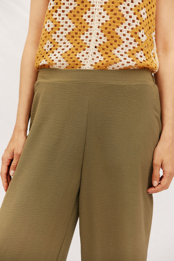 Cortefiel Wide leg women´s trousers Kaki