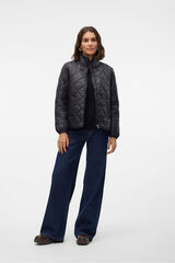 Vero Moda Casaco acolchoada feminina com bolsos Preto