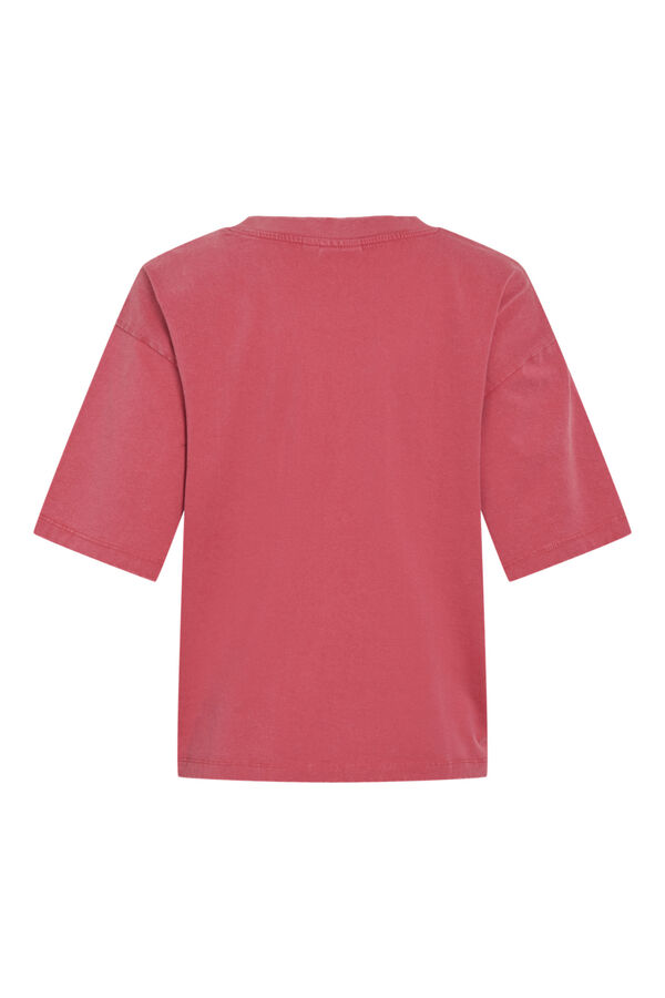 Vila T-shirt estampada em algod&atilde;o org&acirc;nico Subiu