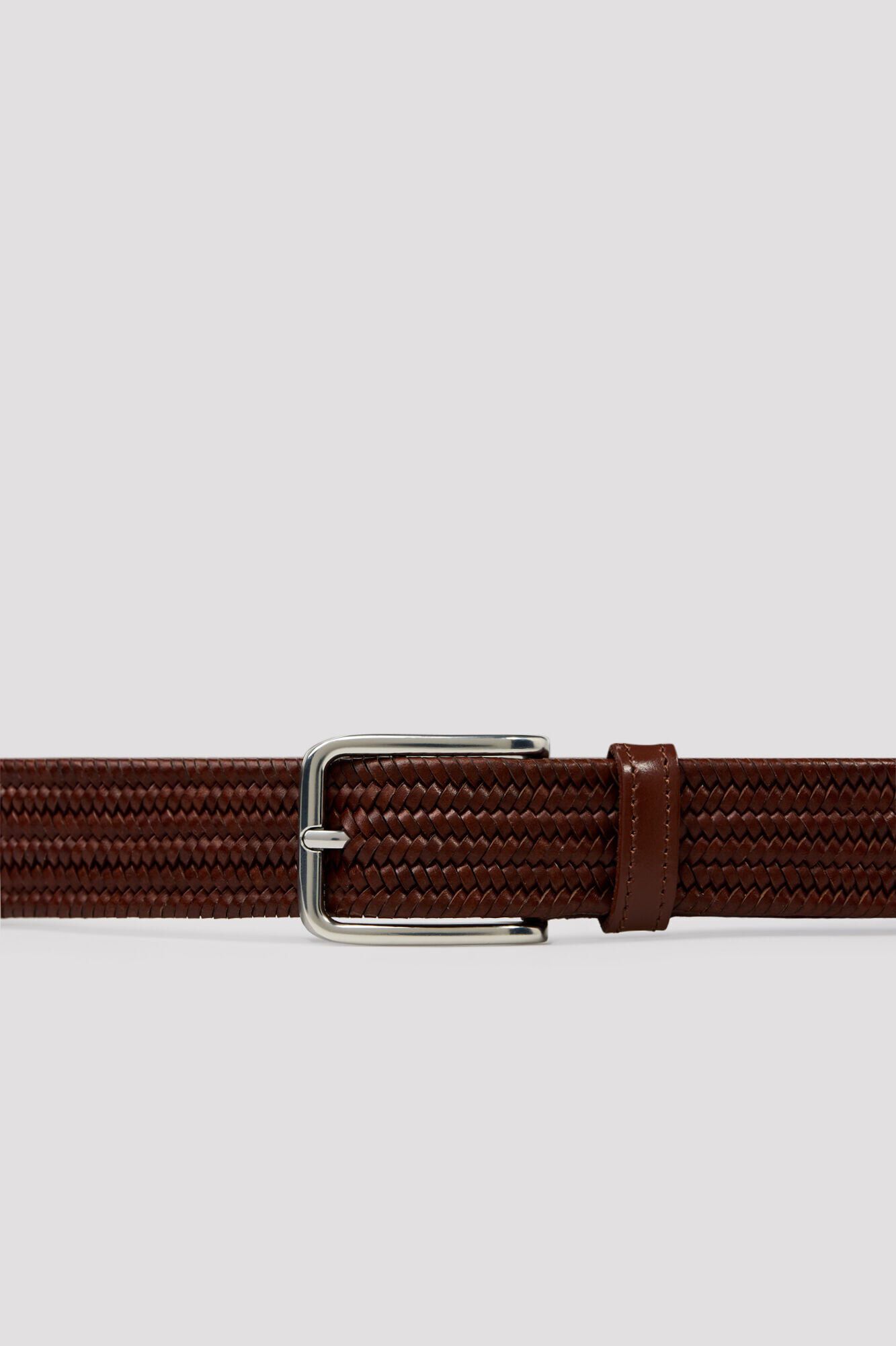 Cortefiel Elastic braided leather belt