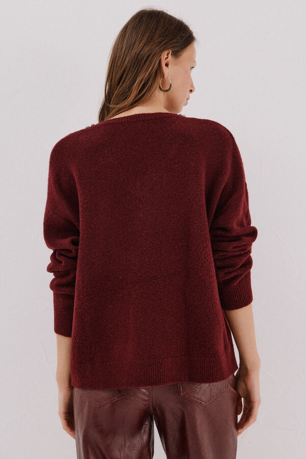 Cortefiel Jersey punto joyas Maroon