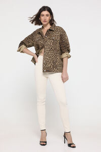 Vero Moda Jaqueta jeans com estampa animal