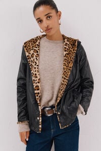 Cortefiel Short reversible faux fur jacket