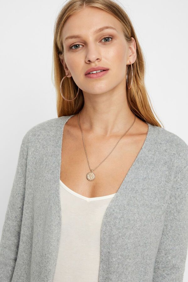 Vero Moda Women's long cardigan with long sleeves Grey