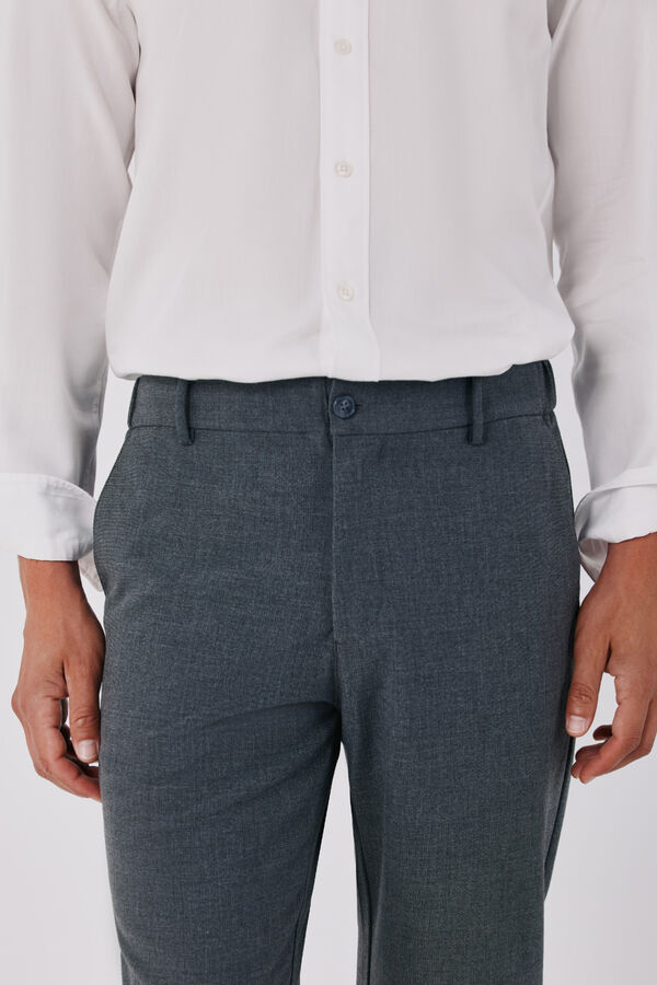 Cortefiel Chino confort gomas tapered Gris oscuro
