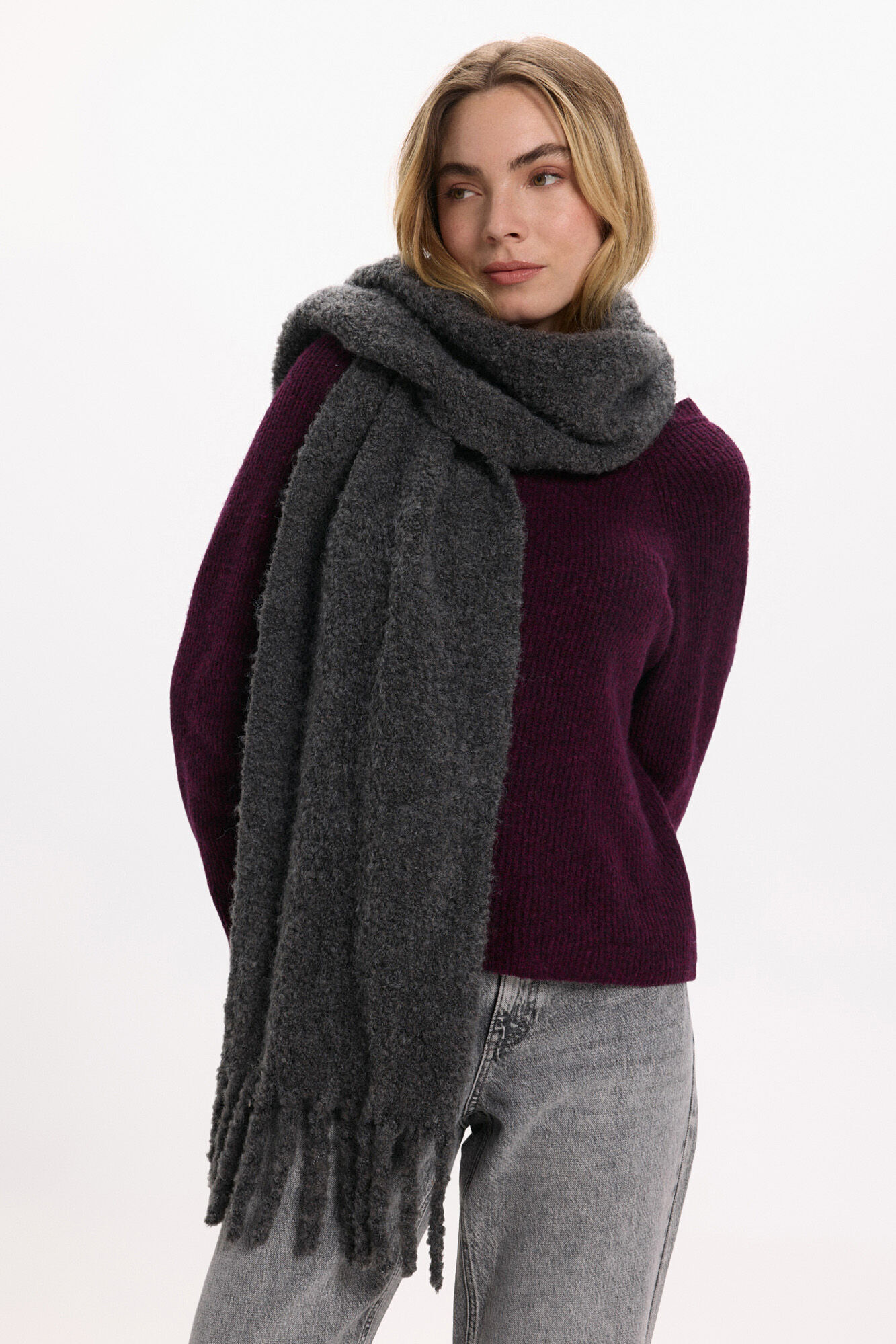 Vila Bufanda de lana con flecos