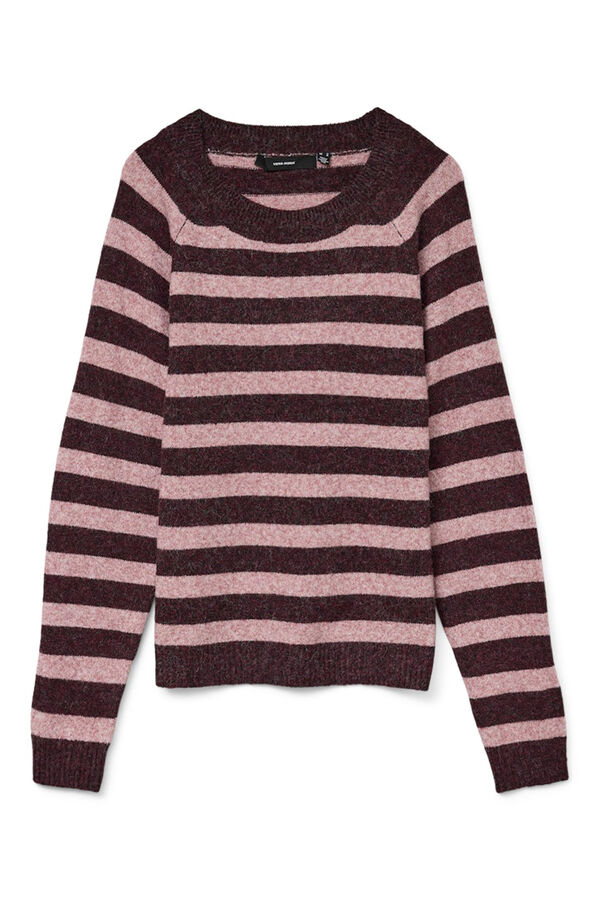 Vero Moda Camisola básico feminino de manga comprida Roxo