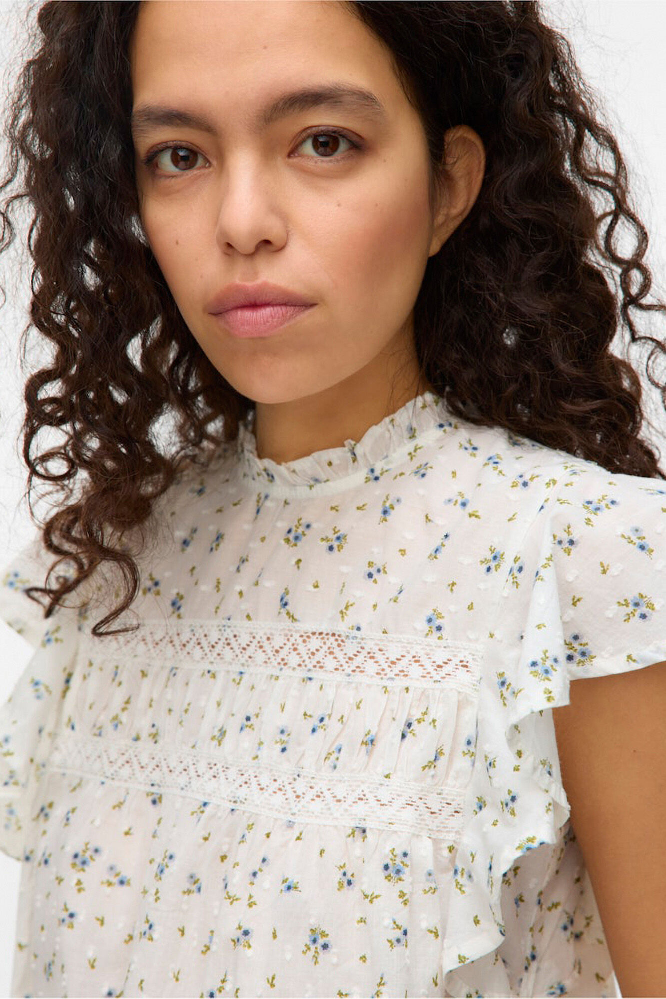 Vero Moda Blusa fluida de gola redonda