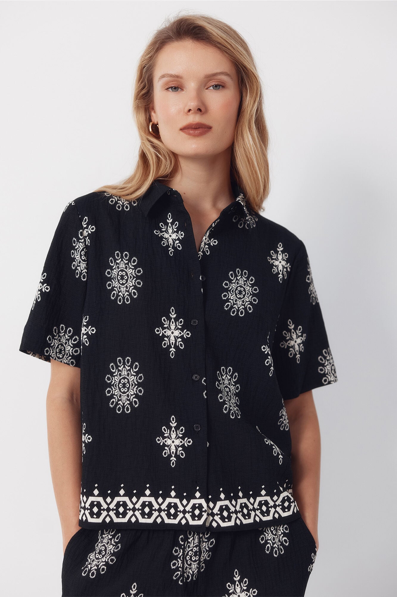 Cortefiel Printed short sleeve shirt