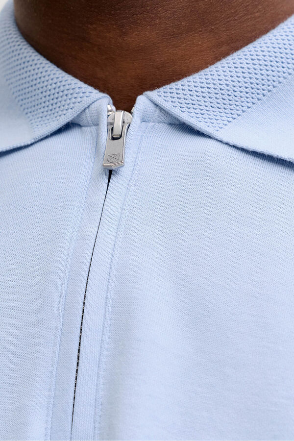Jack & Jones Zip-neck polo shirt Blue