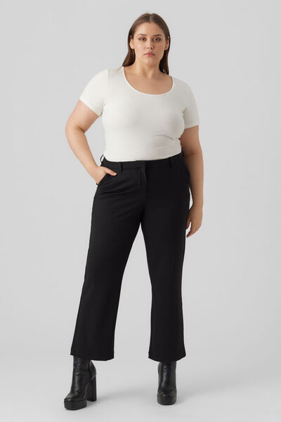 Cortefiel Plus size loose fit straight trousers Black