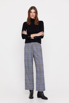 Cortefiel Cropped leg trousers with turn-ups. Yellow