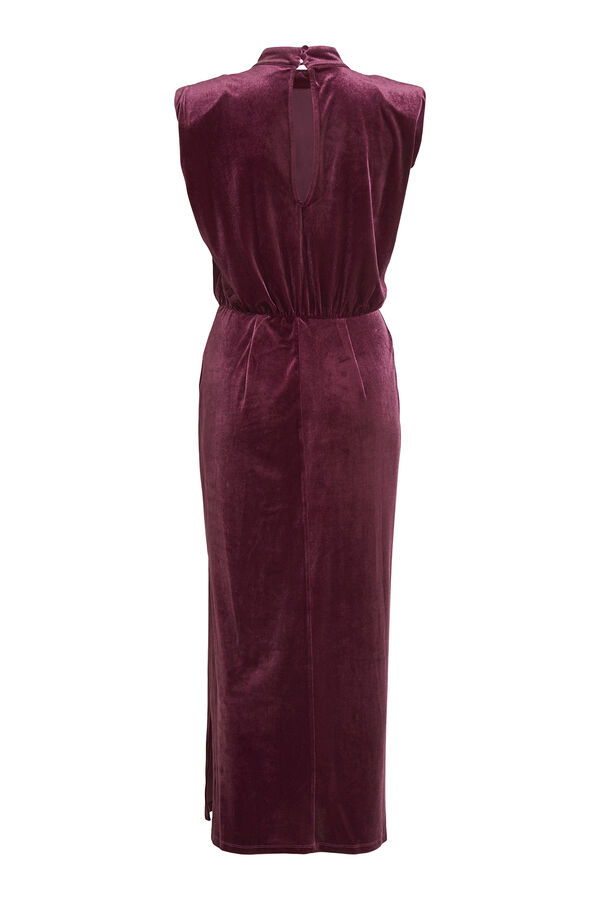 Vila Vestido midi Velvet Rosa