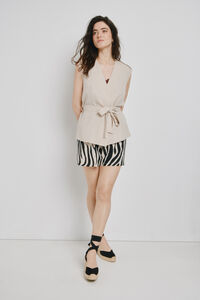 Vero Moda Top sem mangas decote cruzado