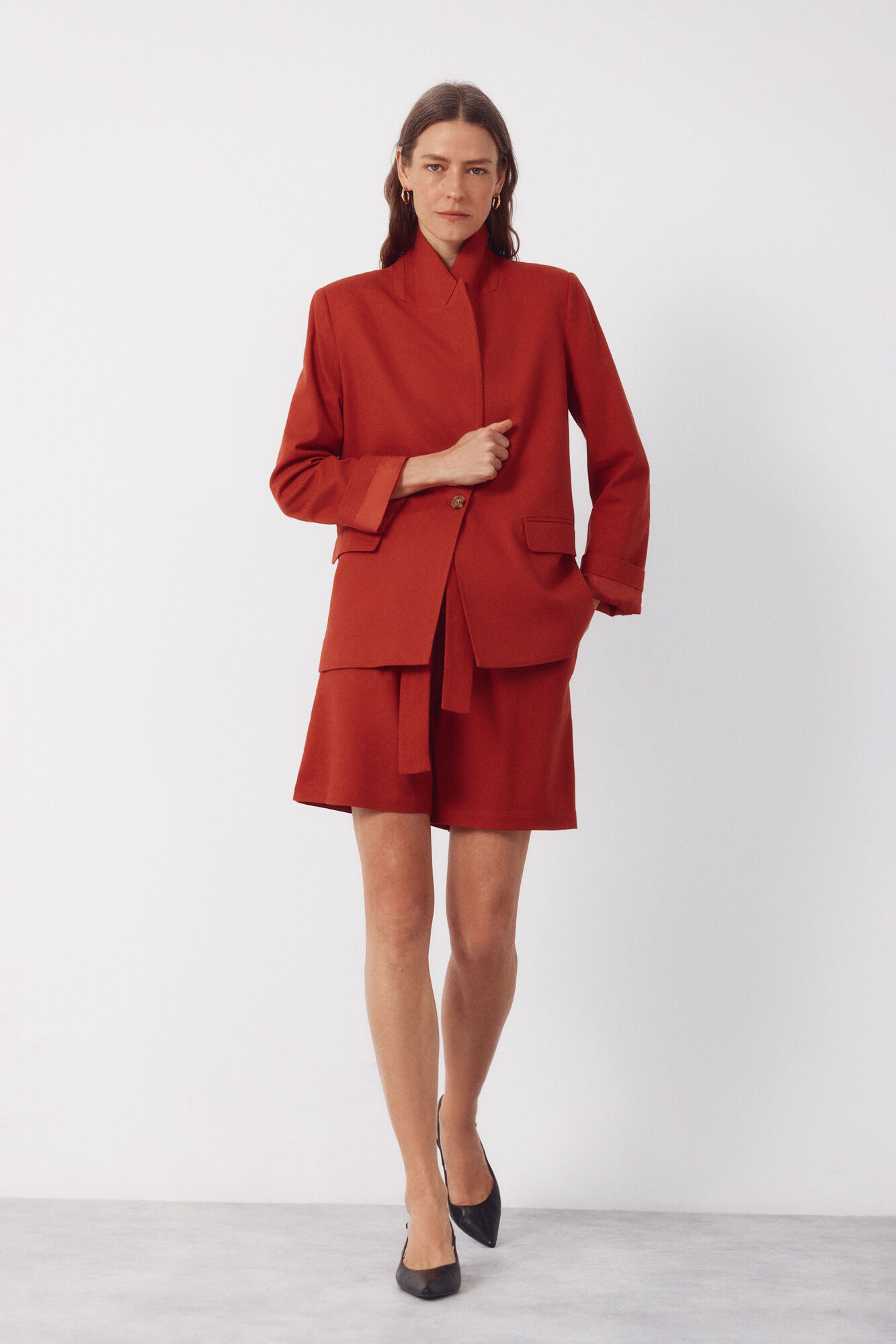 Cortefiel Bermuda de linho