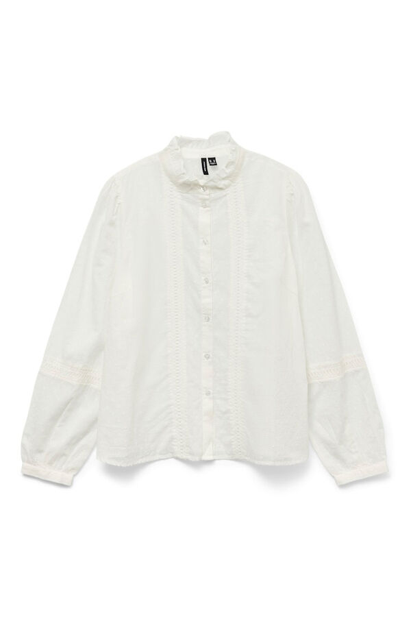 Vero Moda Camisa fluida de manga comprida comprida  Branco
