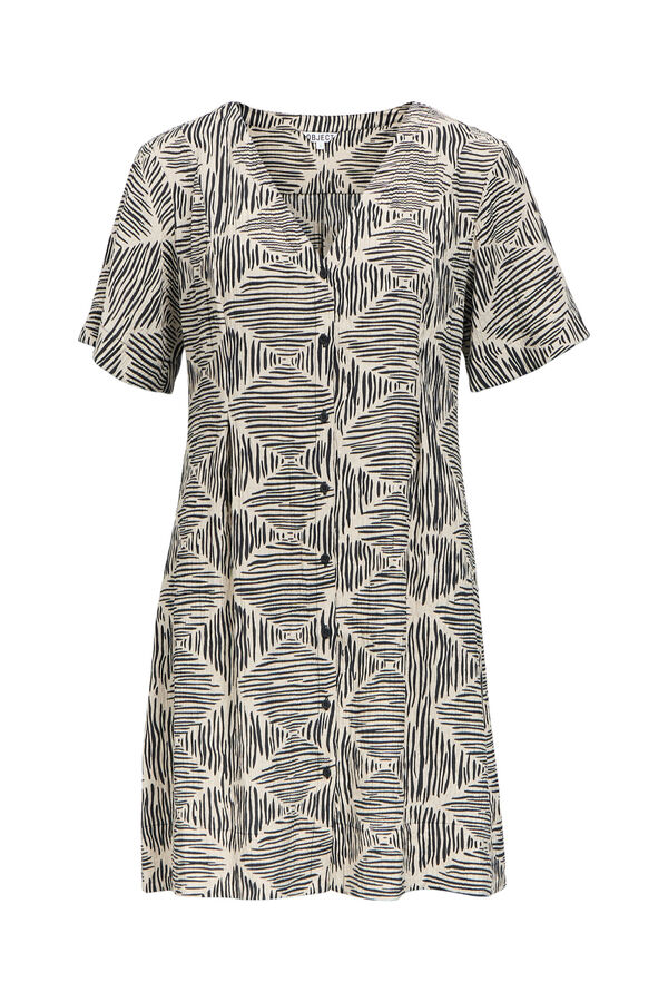 Object Vestido curto estampado Tostado