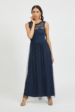 Cortefiel Dress with lace detail Royal blue