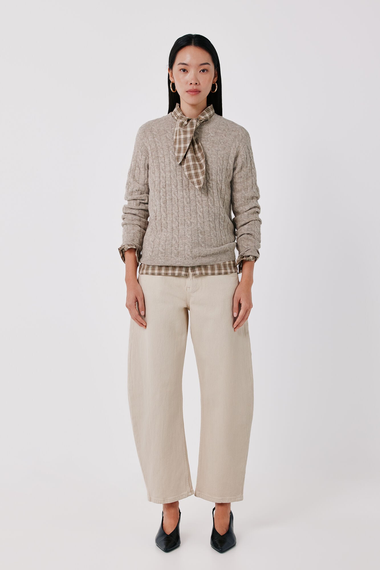 Cortefiel Soft cross<br>- knit jumper
