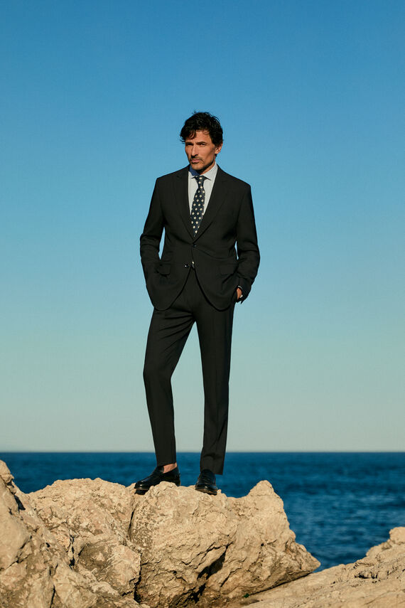 Pantalón traje solapa pico