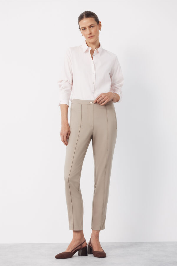 Cortefiel Skinny stretch trousers Beige