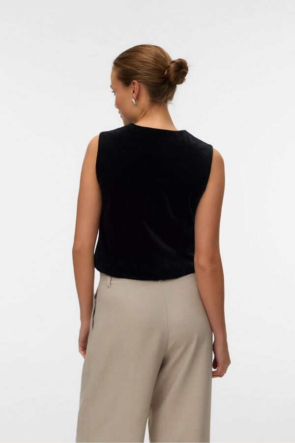 Vero Moda Colete de veludo Preto