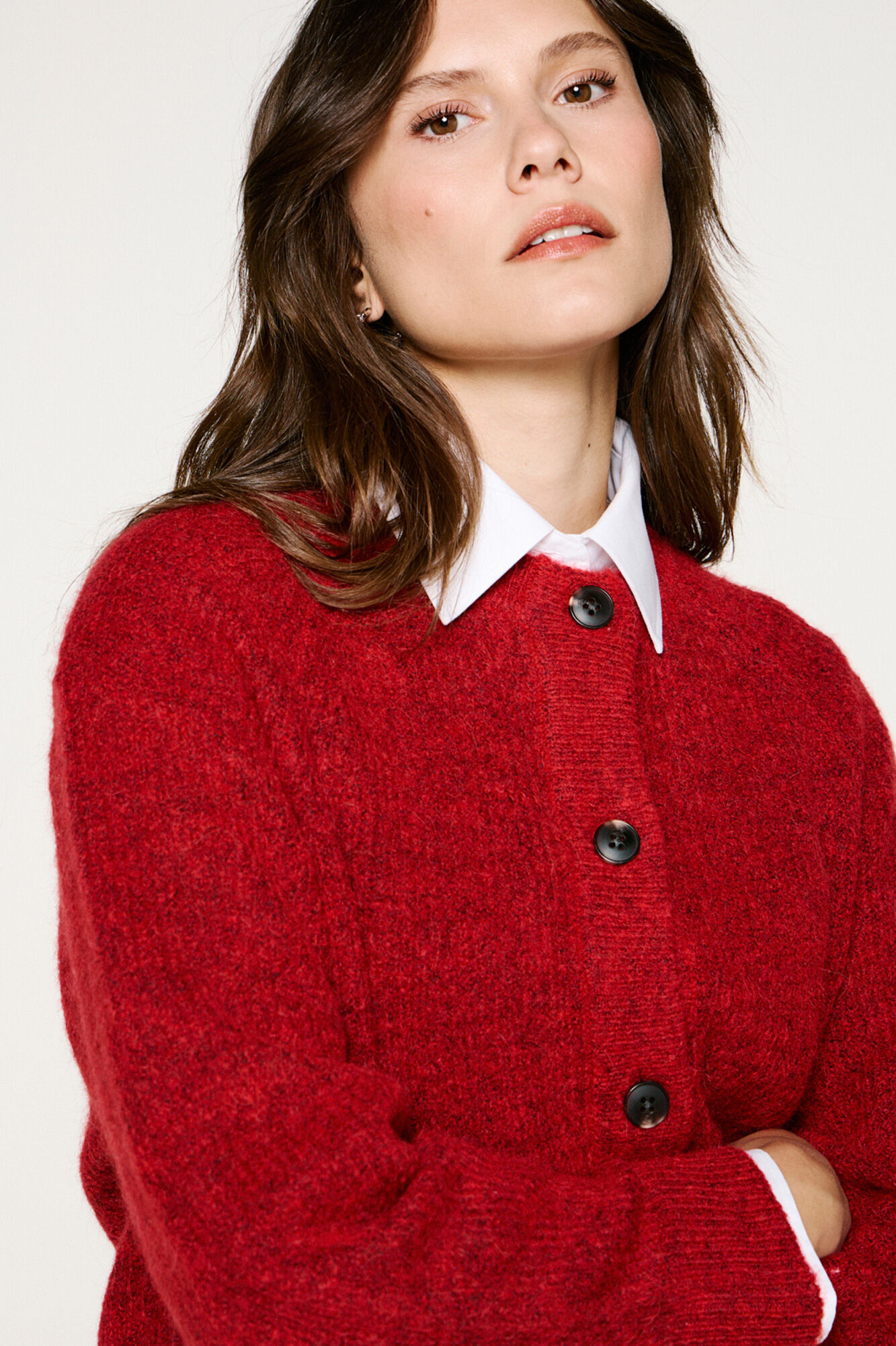 Selected Casaco de malha em l&atilde; e alpaca