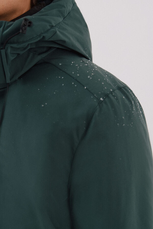 Cortefiel Hooded parka Dark green