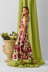 Silbon Vestido floral com halter e coleção de eventos Multicolorido