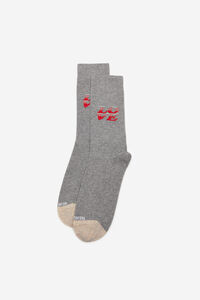 Cortefiel Valentine's Day motif socks Grey