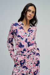 Salsa Jeans Camisa acetinada com estampado Multicolorido