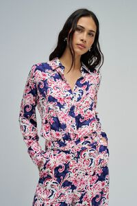 Salsa Jeans Camisa acetinada com estampado