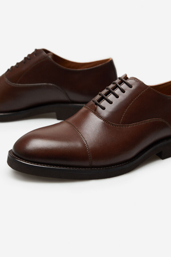 Cortefiel Rubber sole urban shoe Dark brown