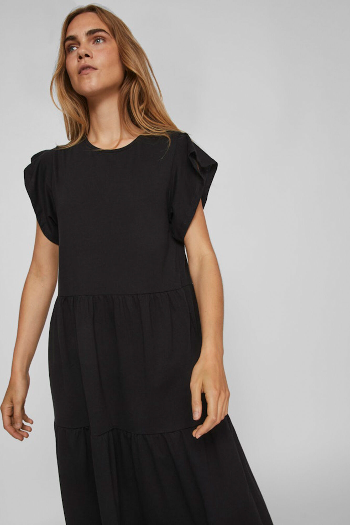 Vila Vestido midi em algod&atilde;o org&acirc;nico