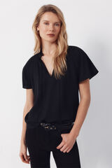 Cortefiel Raglan sleeve blouse Black