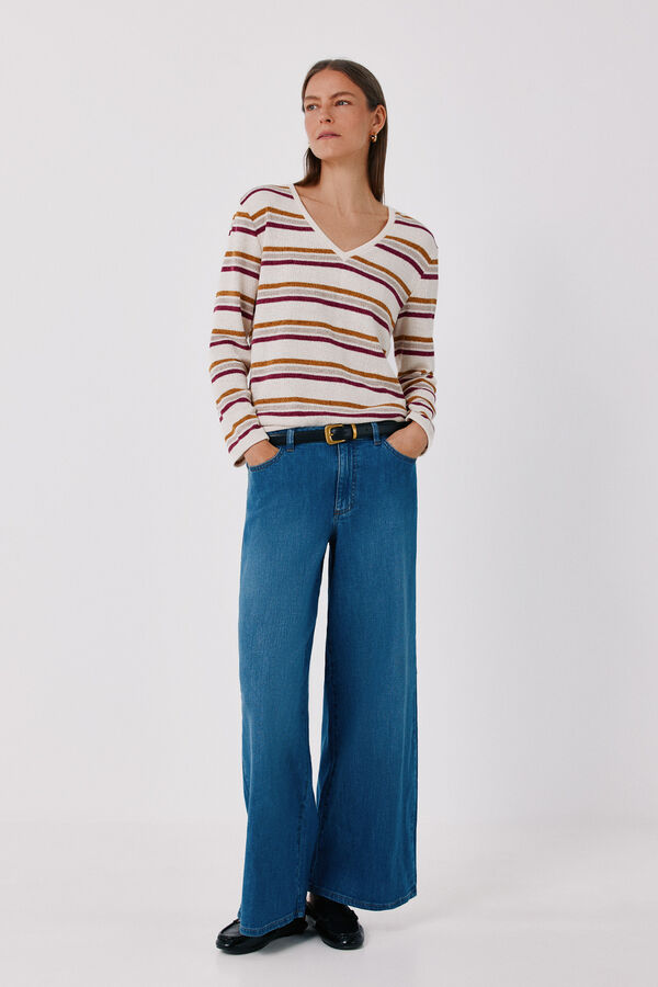 Cortefiel Chenille V-neck T-shirt Multicolour