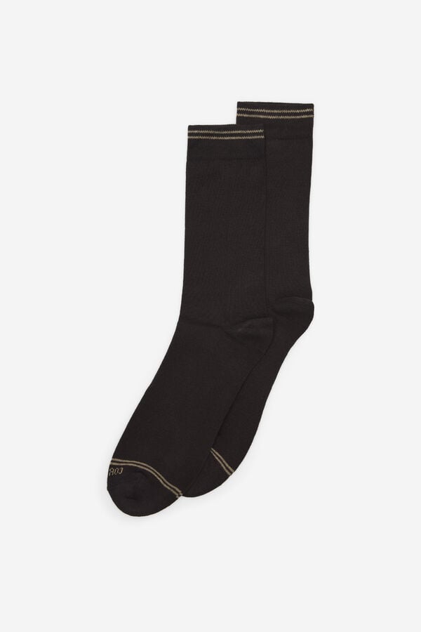 Cortefiel Plain sock Dark brown