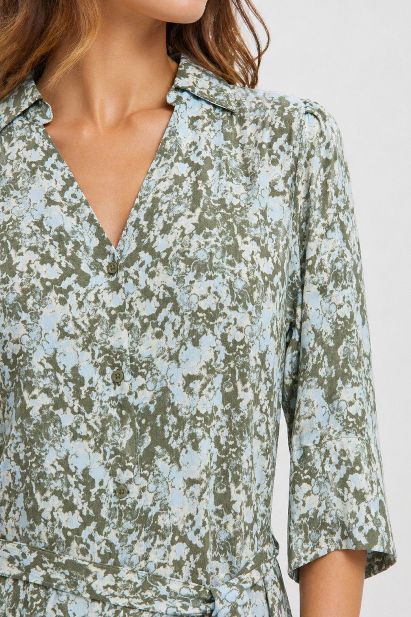 Selected Vestido comprido estampado