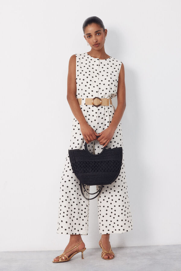 Cortefiel Bolso capazo espigas Negro