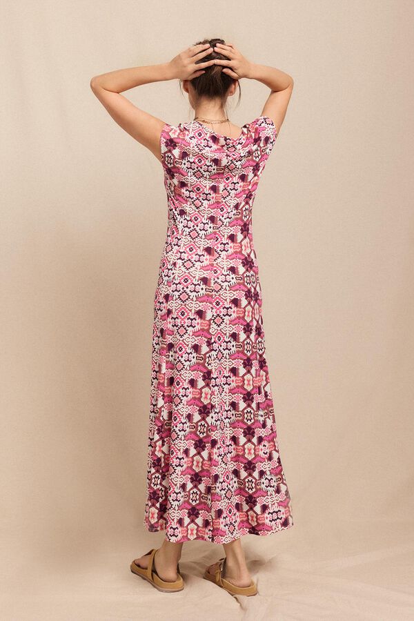 Slowlove Vestido malha estampado franzido Multicolorido