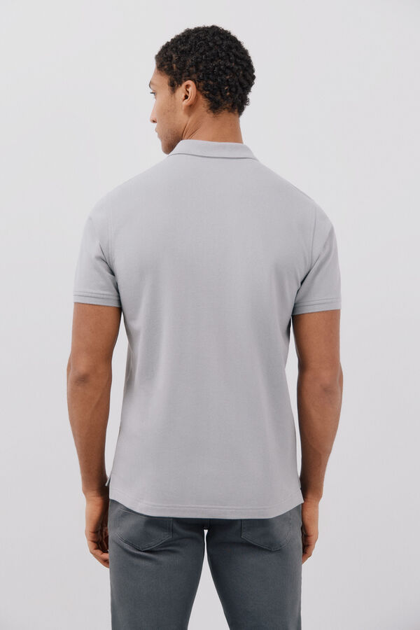 Cortefiel Basic piqué polo shirt Grey